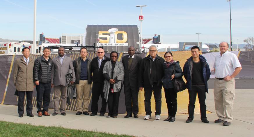 Image(1):Group photo at the Super Bowl 50 venue - Levi's Stadium