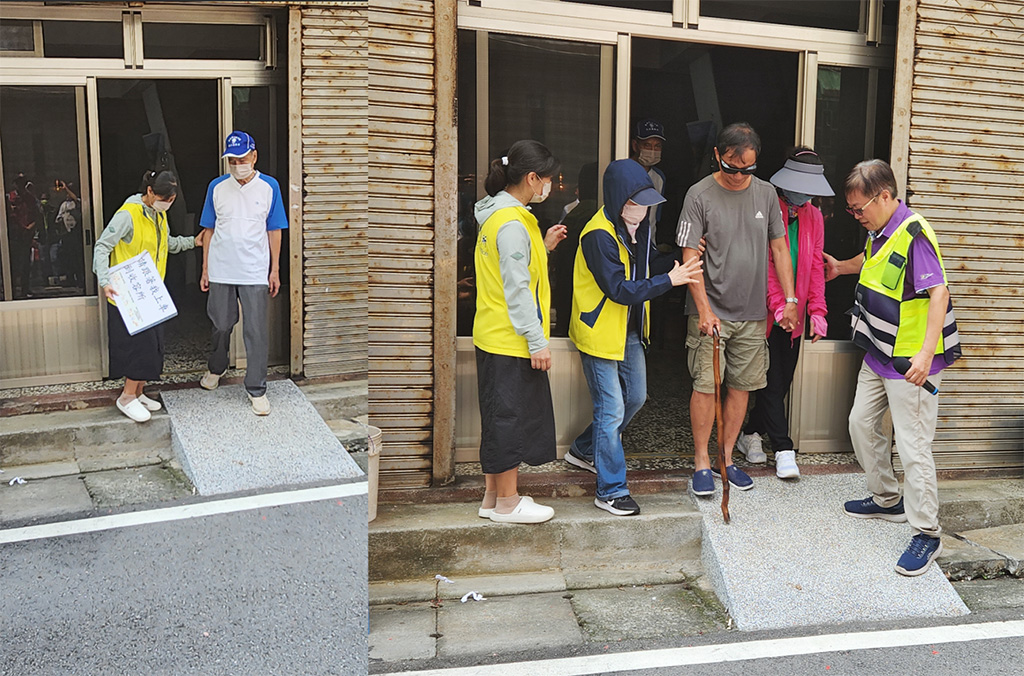 Image(5):Precautionary Evacuation drill for Vulnerable Populations(Visually and Hearing Impaired)