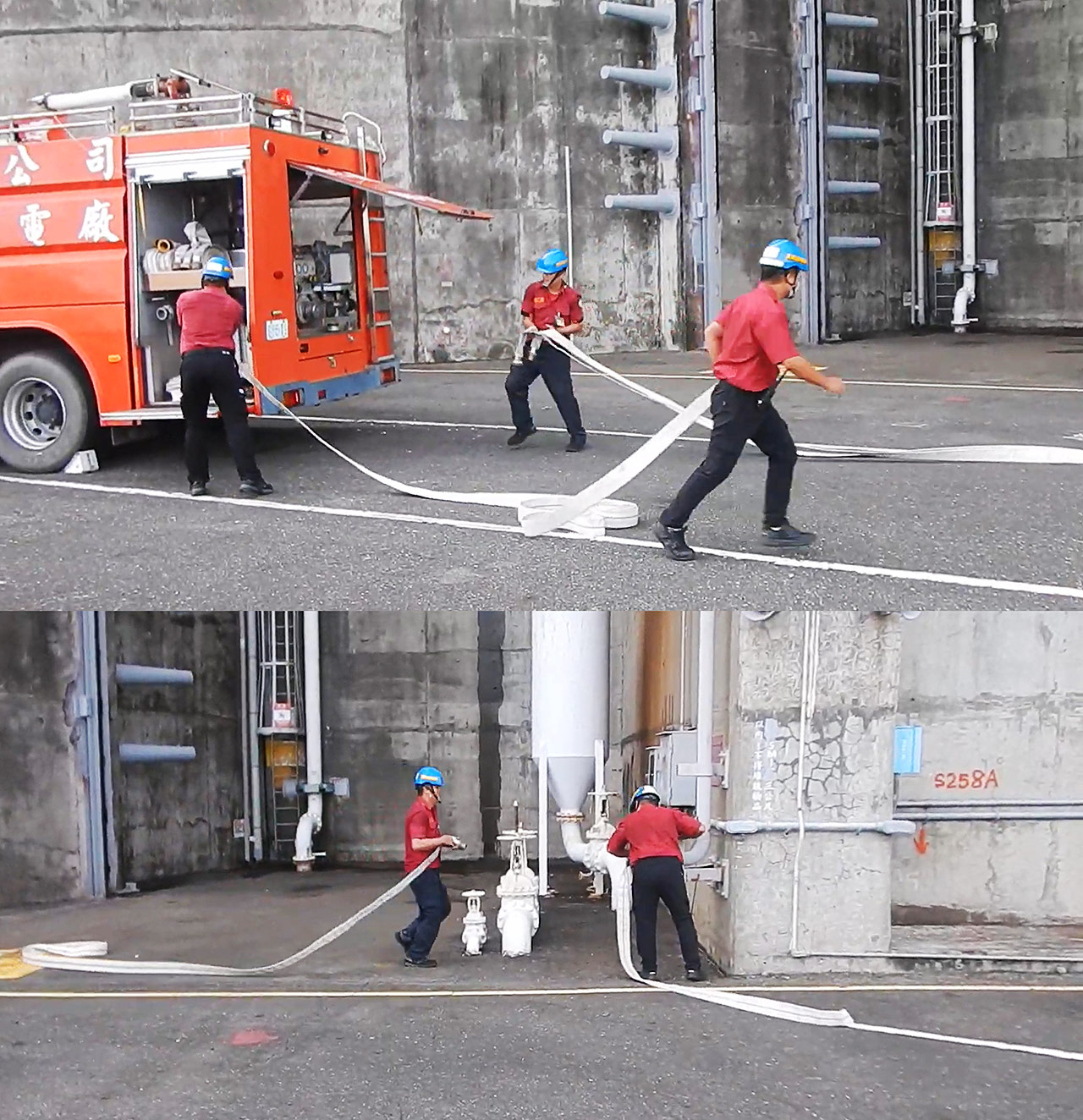 Image(4):Water injection of spent fuel pool