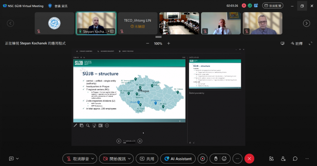 Image(4):Picture 4、The SÚJB Chairperson shared nuclear safety regulatory experience.