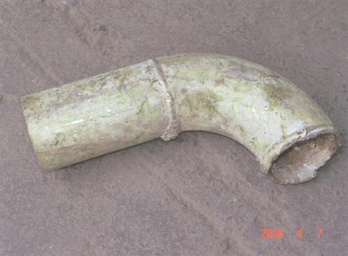 Figure 2. Discovered Steel Tube (containing Uranium and Thorium natural radioactive nuclides)