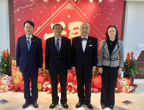 2024.1.23日本台灣交流協會片山和之代表（左三）訪會與本會陳東陽主委（左二）合影圖