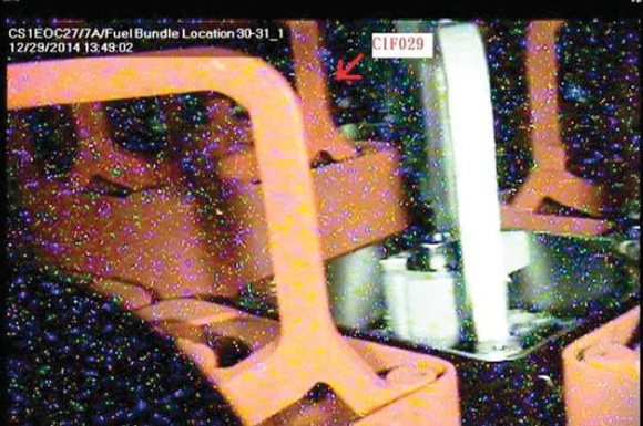 利用水底攝影檢查確認C1F029燃料高度異常