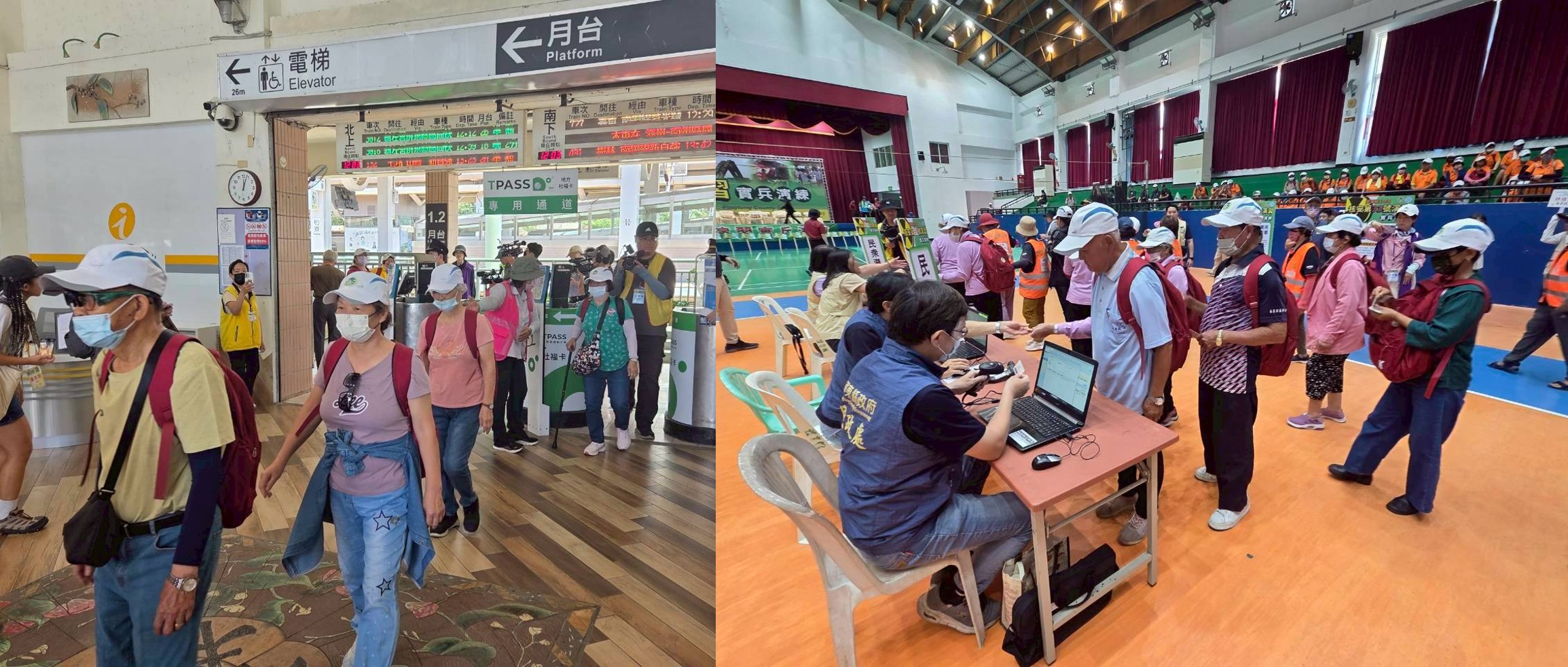 相關照片(5):利用火車執行民眾預防性疏散,及登記編管與旅宿業收容安置分配