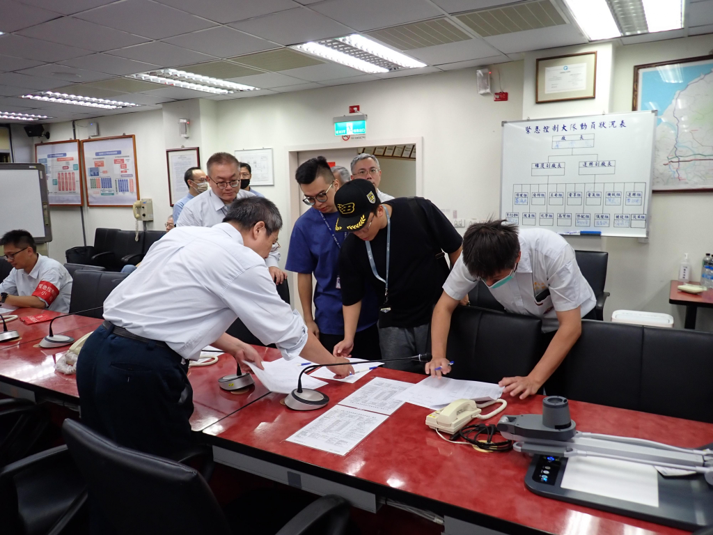 核能二廠緊急應變組織動員報到